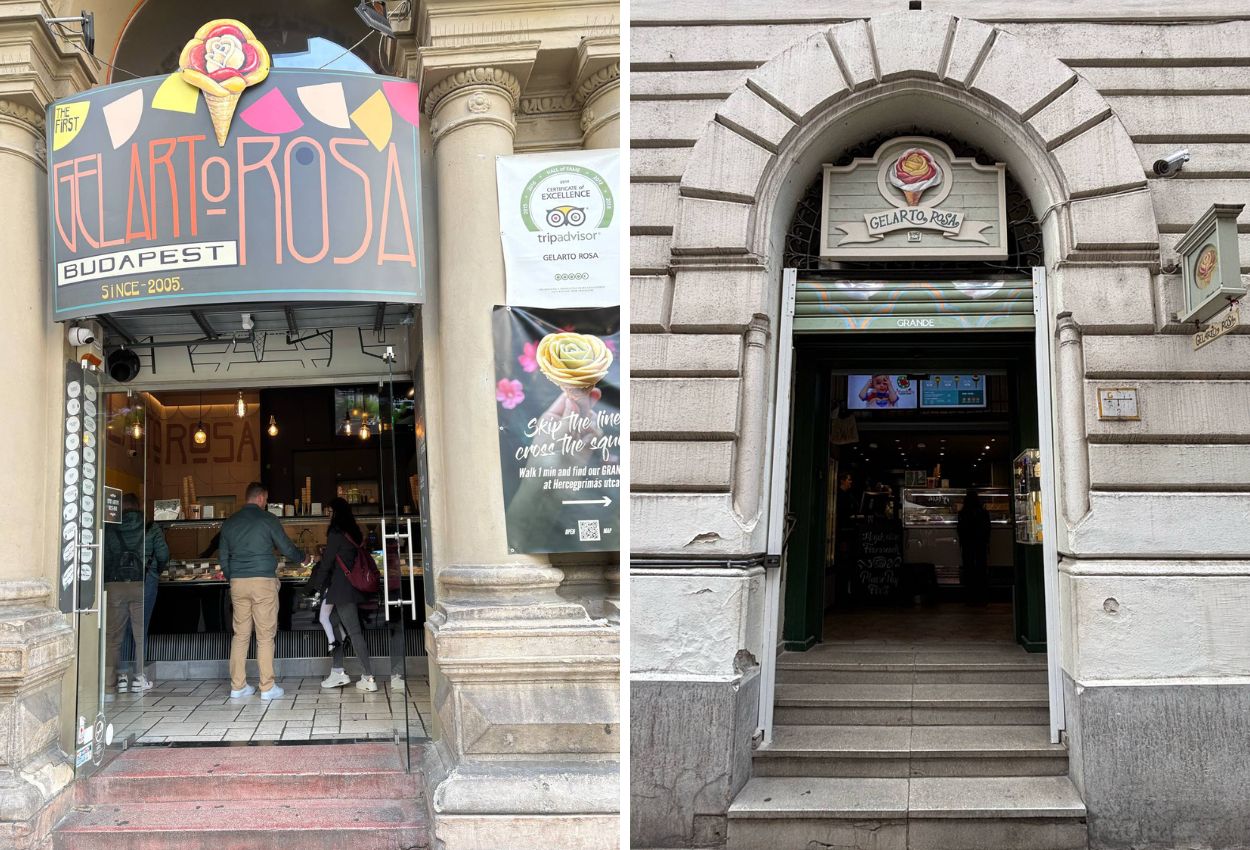 Gelarto Rosa ice cream parlours in Budapest