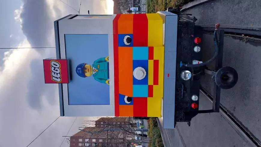 LEGO tram in Budapest's Deák Square