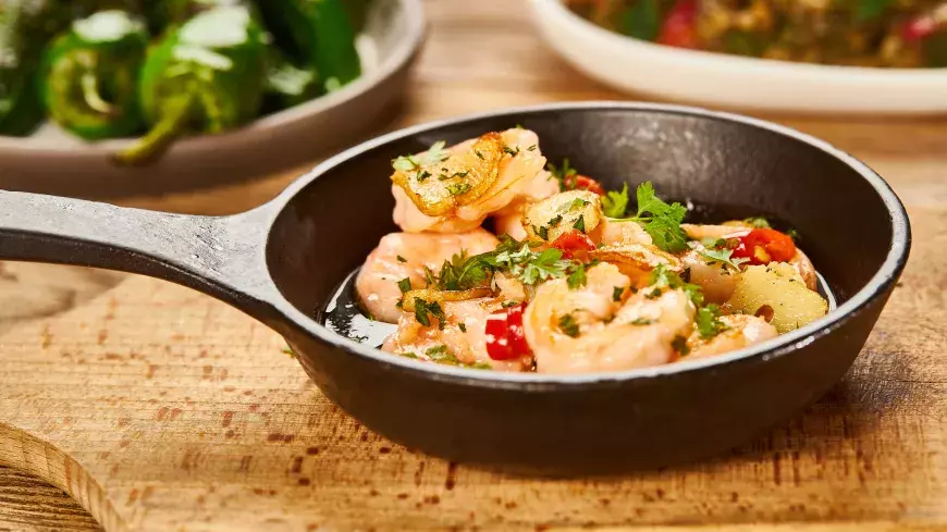 Tapassio gambas al ajillo con chili
